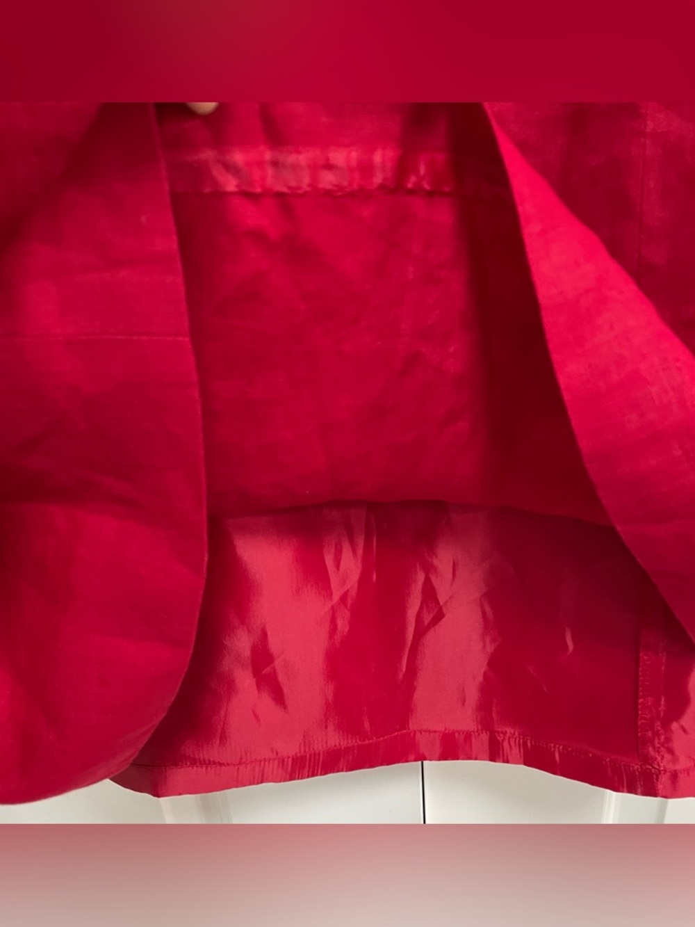 Talbots Vintage 12 True Red 100% Irish Linen Lined Sheath Classic Timeless Work - Picture 5 of 13